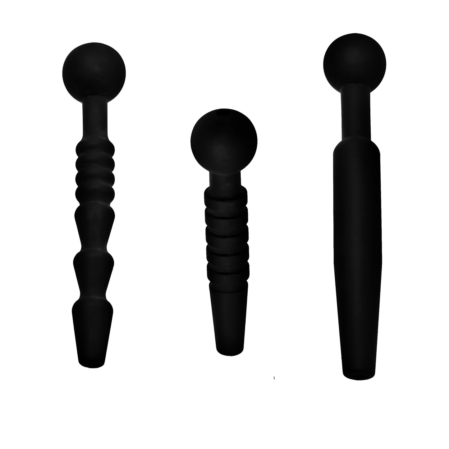 Dark Rods 3 Piece Silicone Penis Plug Set