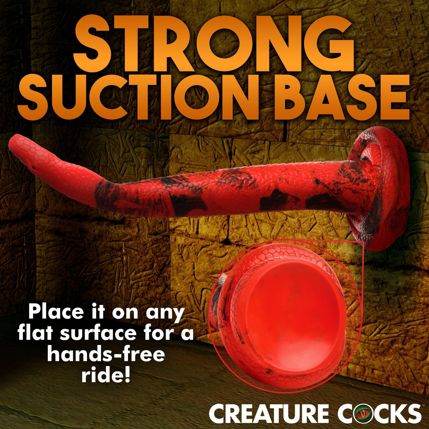 King Cobra - Large 14" Long Silicone Dong