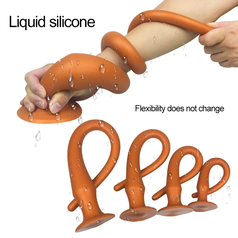 Silicone buttplug Sextoys Long Butt Plug Anal Dildo Soft Anal Dilator