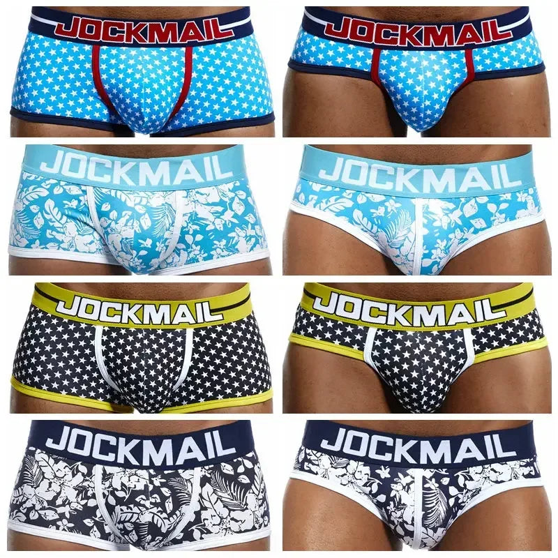 JOCKMAIL Cotton Men Underwear Fashion Printing Briefs Classic