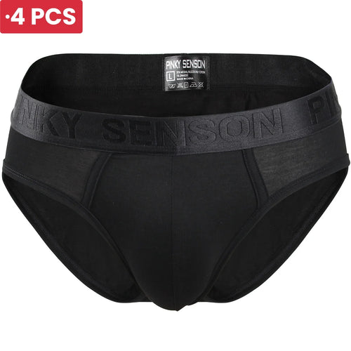 4 PCS Men Fashion Sexy Gay Classic Men's Briefs New Male Sleepwear