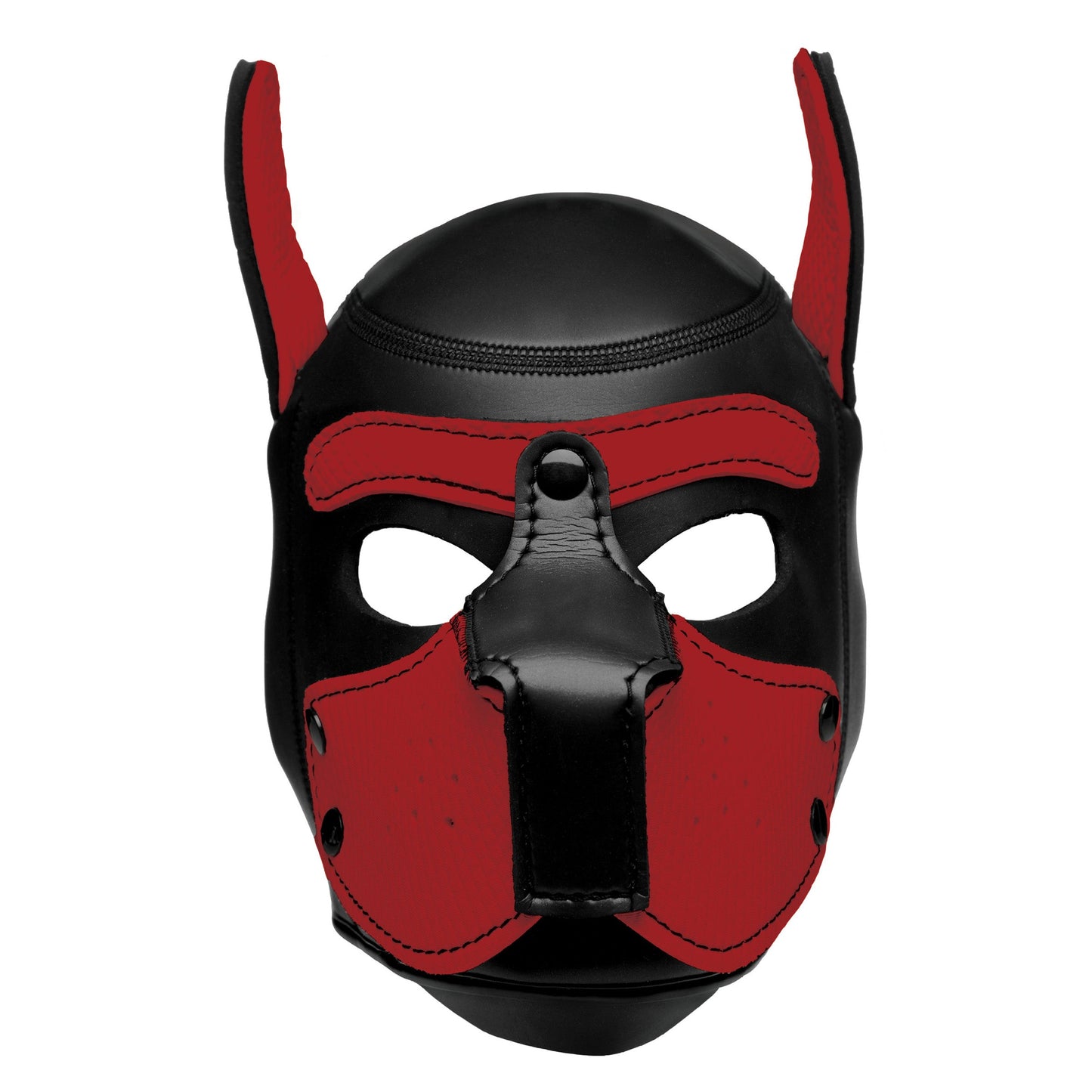 Spike Neoprene Puppy Hood - Red