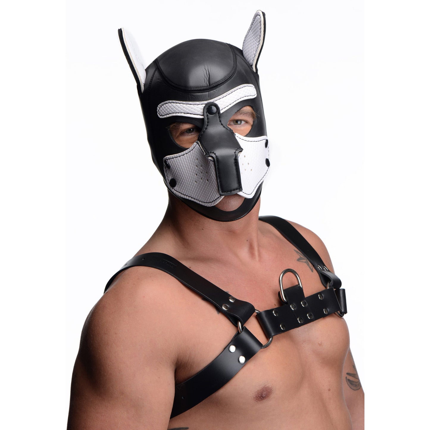 Spike Neoprene Puppy Hood - White