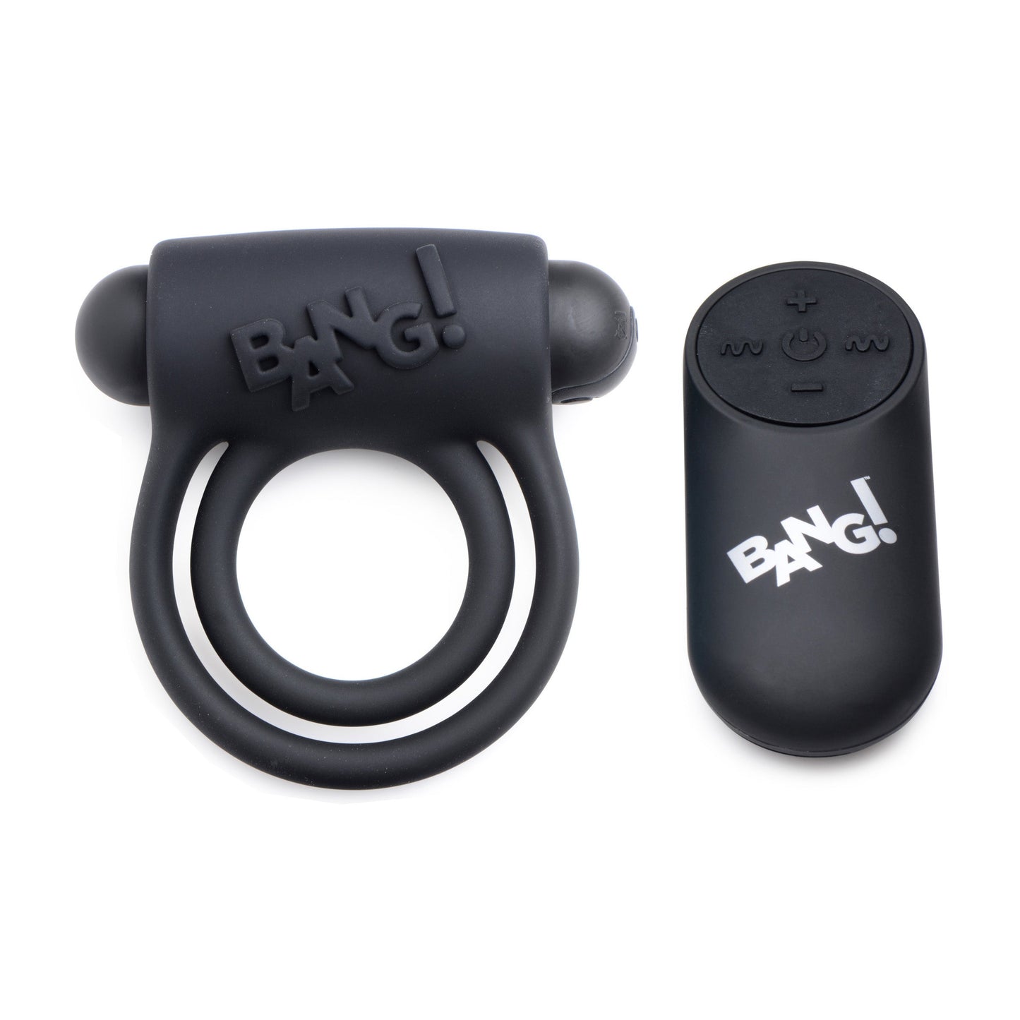 28X Remote Control Vibrating Cock Ring & Bullet - Black