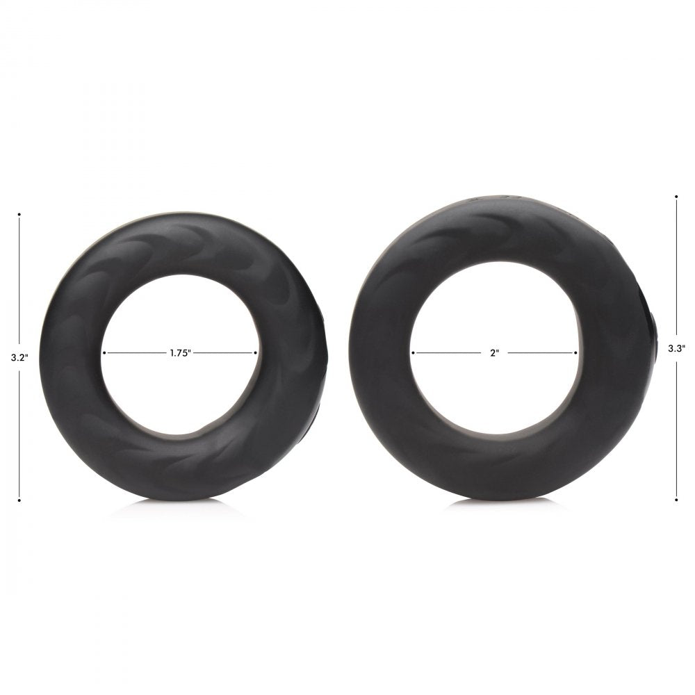 Vibrating & E-Stim Silicone Cock Ring w- RC 50mm