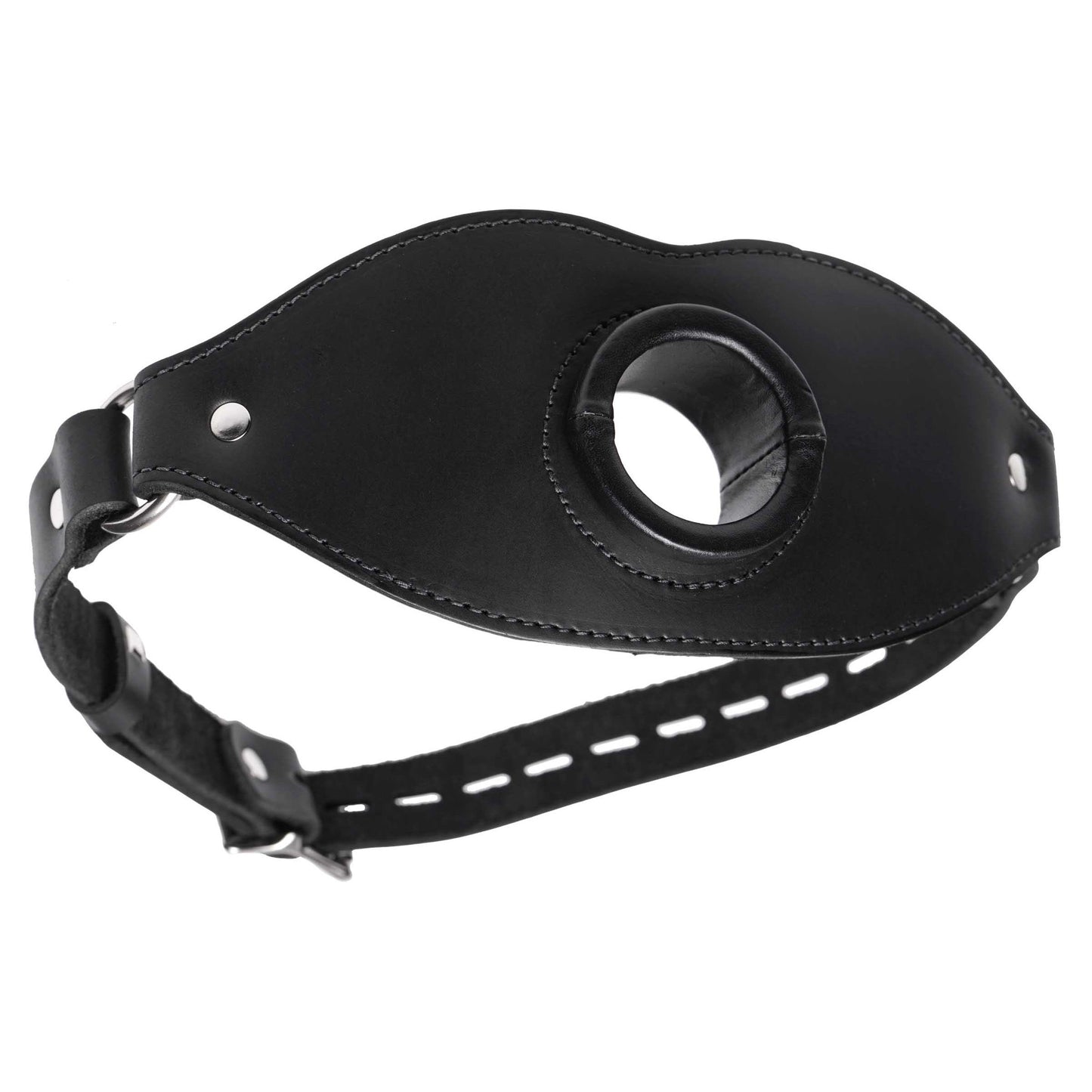 Leather Locking Open Mouth Gag